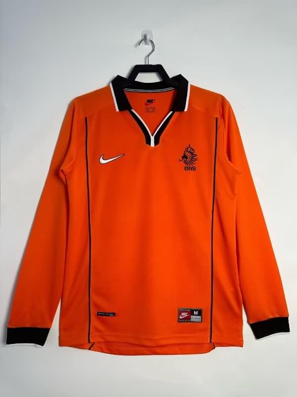 AAA Quality Netherlands 1998 Home Long Sleeve Retro Soccer Jersey