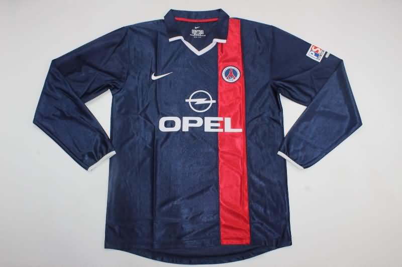 AAA Quality Paris St German 2001/02 Home Long Sleeve Retro Soccer Jersey