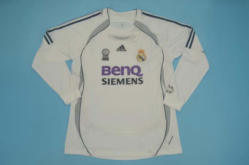 AAA Quality Real Madrid 2006/07 Home Long Retro Soccer Jersey
