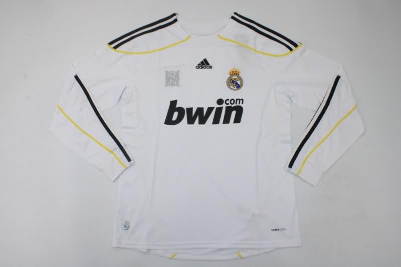AAA Quality Real Madrid 2009/10 Home Long Sleeve Retro Soccer Jersey