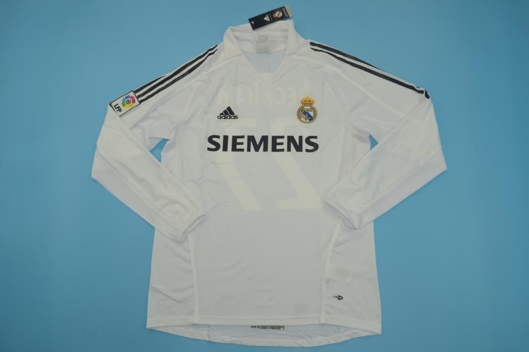AAA Quality Real Madrid 2005/06 Home Long Retro Soccer Jersey