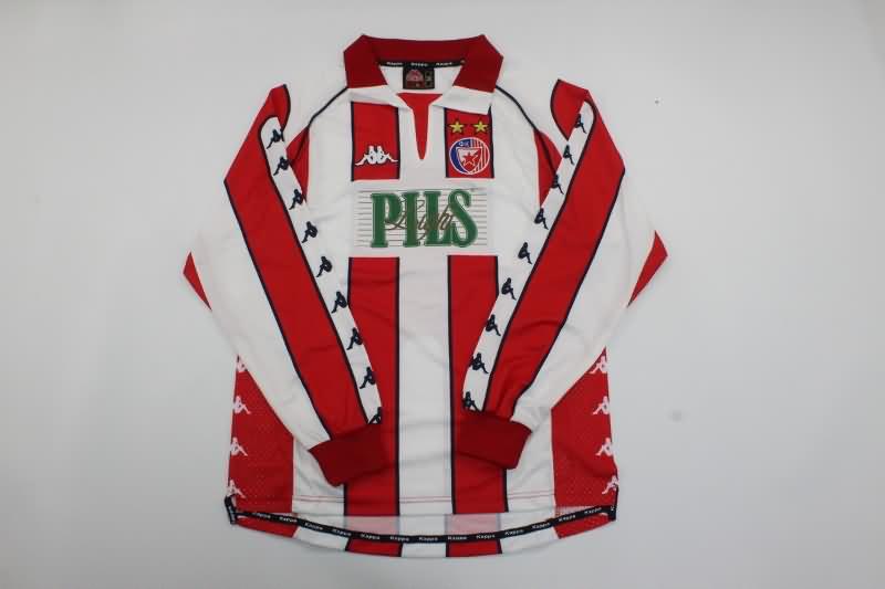 AAA Quality Red Star Belgrade 1990/91 Home Long Sleeve Retro Soccer Jersey