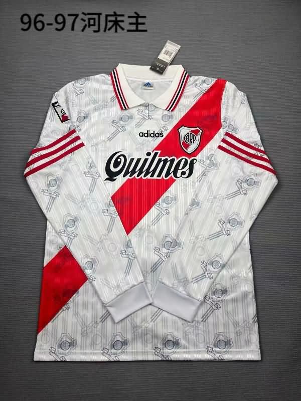 AAA Quality River Plate 1996 Home Long Sleeve Retro Soccer Jersey