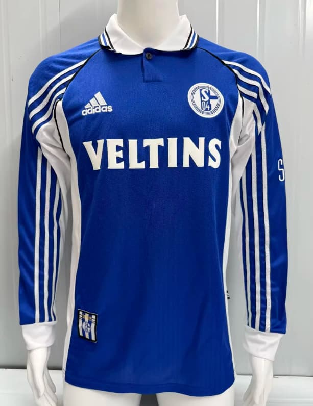 AAA Quality Schalke 04 1998/2000 Home Retro Long Sleeve Soccer Jersey AAA Quality Schalke 04 1998/2000 Home Retro Long Sleeve Soccer Jersey