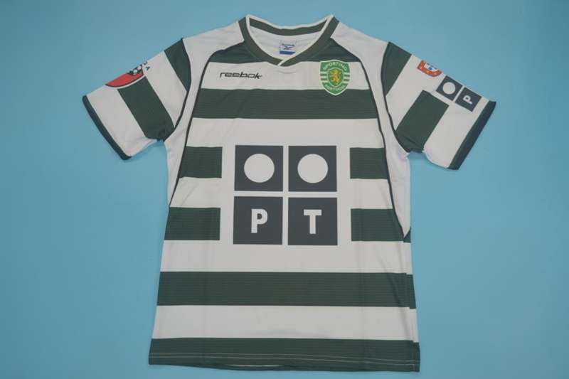 AAA Quality Sporting Lisbon 2002/03 Home Retro Soccer Jersey