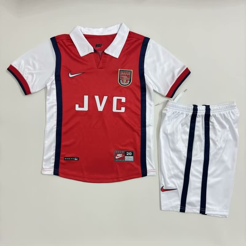 Kids Arsenal 1998/99 Home Soccer Jersey And Shorts