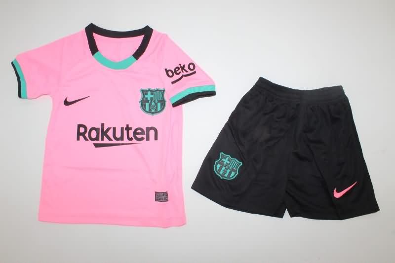 Kids Barcelona 2020/21 Third Soccer Jersey And Shorts