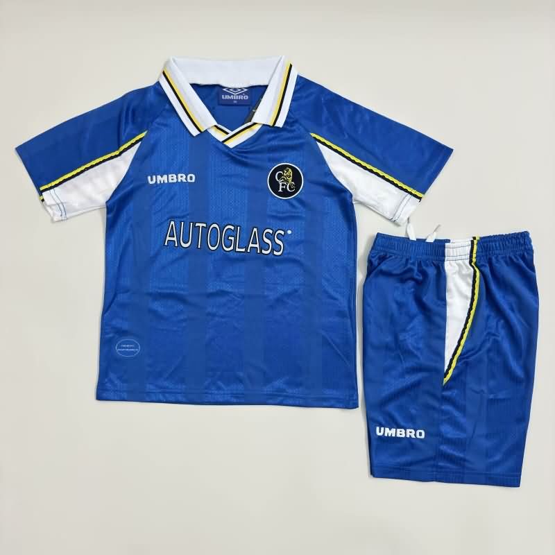 Kids Chelsea 1997/99 Home Soccer Jersey And Shorts