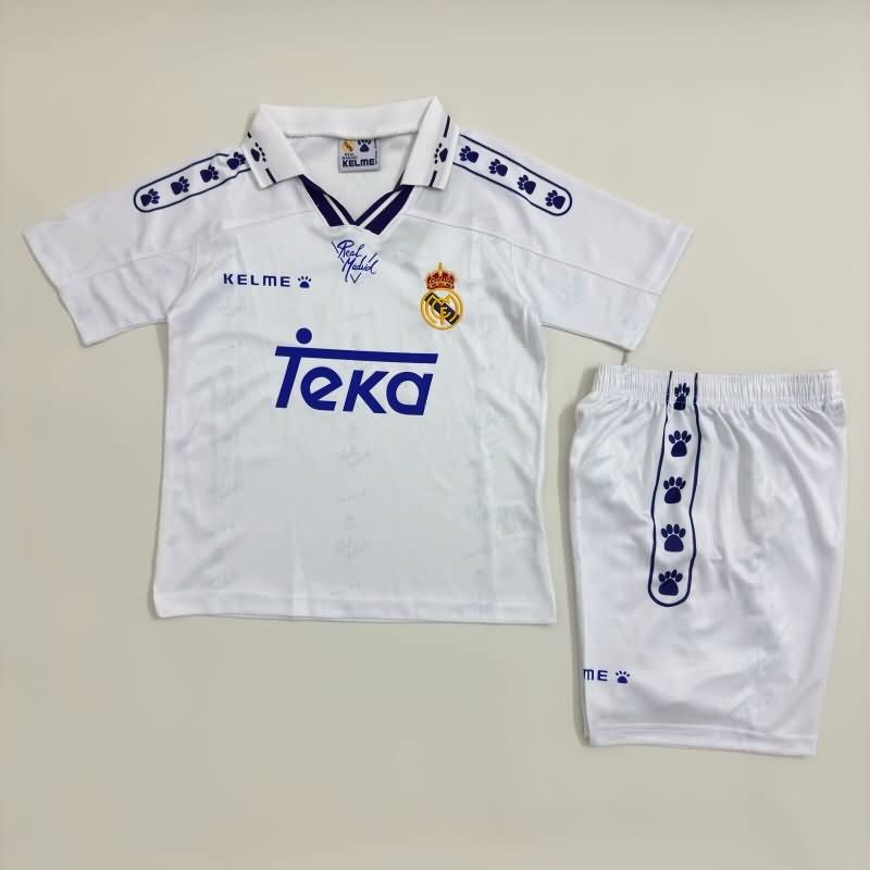 Kids Real Madrid 1994/96 Home Soccer Jersey And Shorts